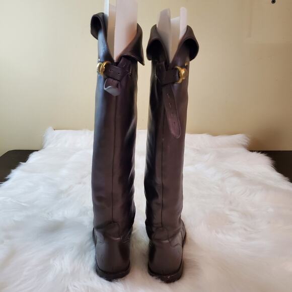 Coach Cheyenne Size 6 Chestnut Leather Riding Boot - Picture 4 of 15